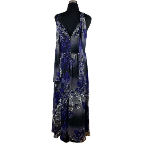 SL Fashions Dress Halter Maxi chiffon Floral Gown Wedding Party Classic Floral - Picture 4 of 16